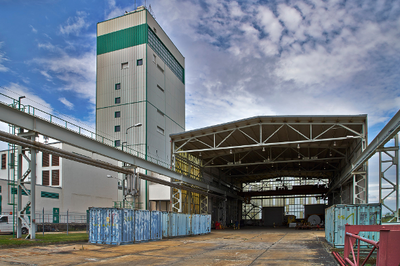 Endlager Morsleben: Containerhalle und Förderturm