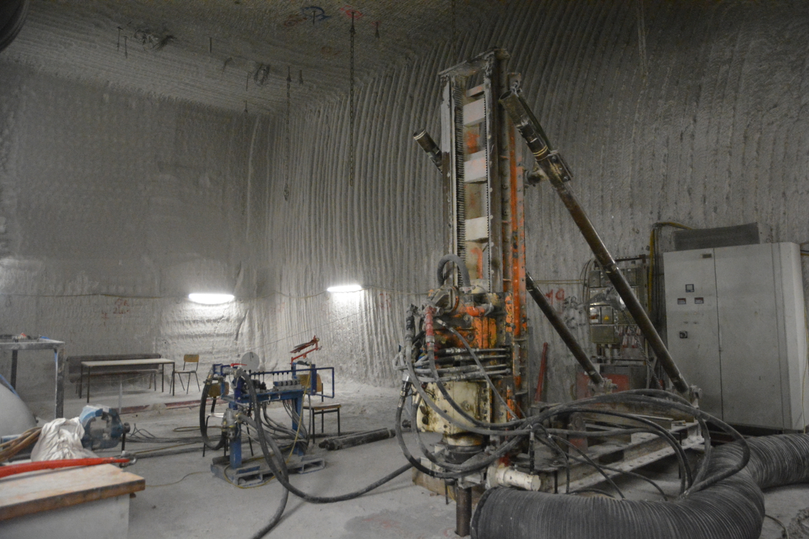 Arbeiten am Blindschacht 2 im Bergwerk Asse II