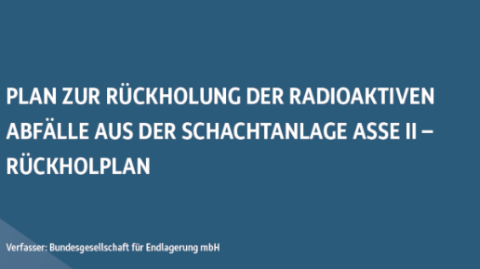 Ausschnitt der Umschlagseite des Dokuments "Rückholplan Asse"