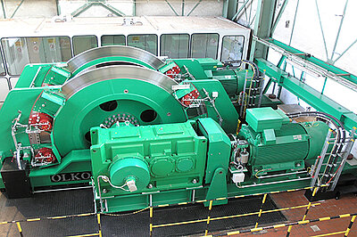 Eine grüne Fördermaschine